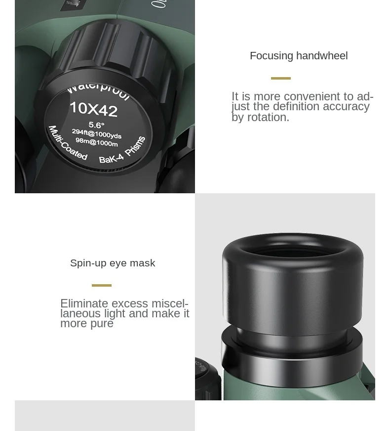 Celestron Outland X 8x42 10X42 Grünes Fernglas Wasserdicht & Beschlagfrei Fernglas für Erwachsene Mehrfach Beschichtete Optik und BaK-4 Prismen – Detail 35