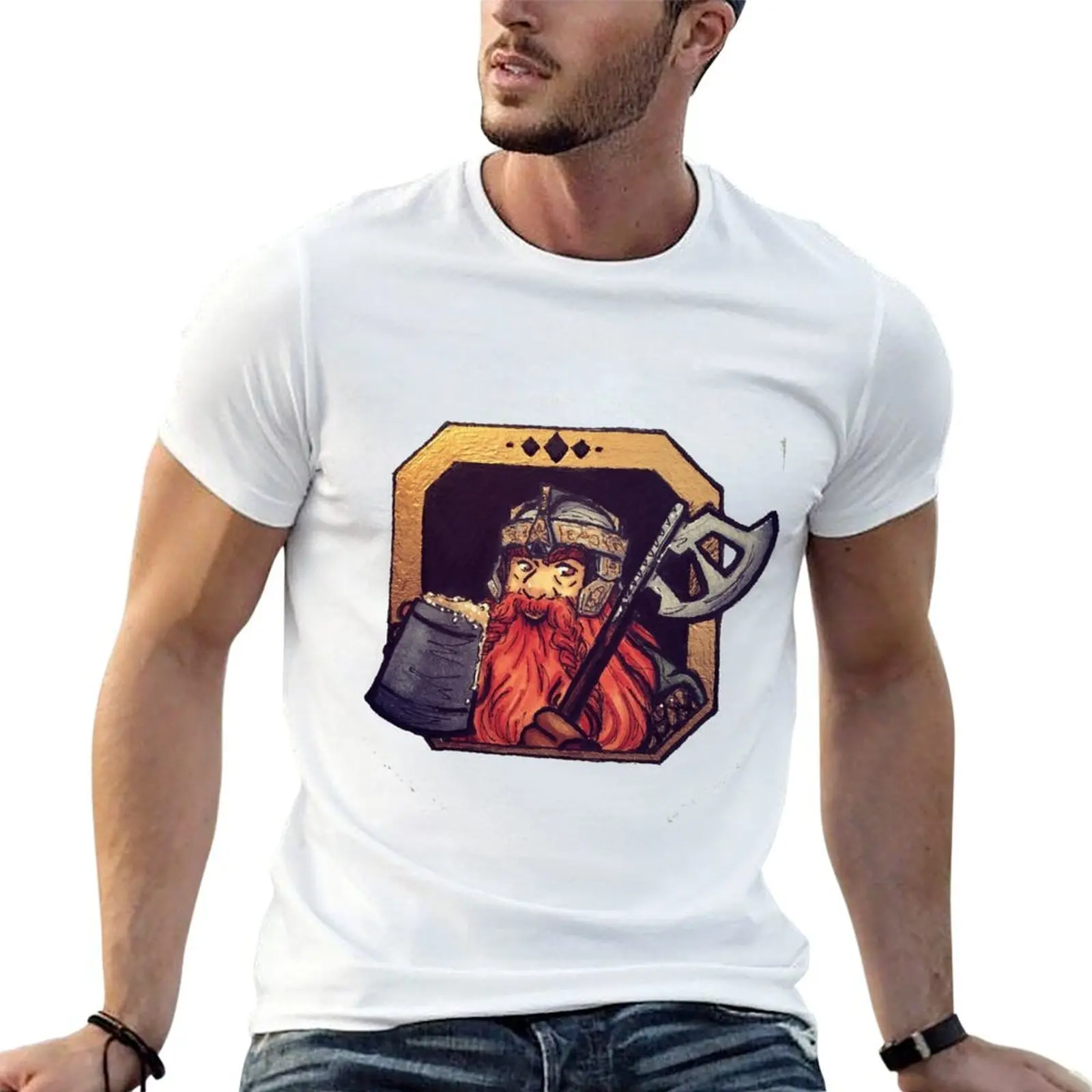 man Lotr designer shirts for gimli shirts T-Shirt prompt cotton t shirt man t men t