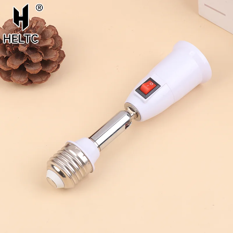 E27 To E27 LED Light Bulb Lamp Holder With Switch Flexible Extension Adapter Socket Extend Adapter Converter Wall Base Holder