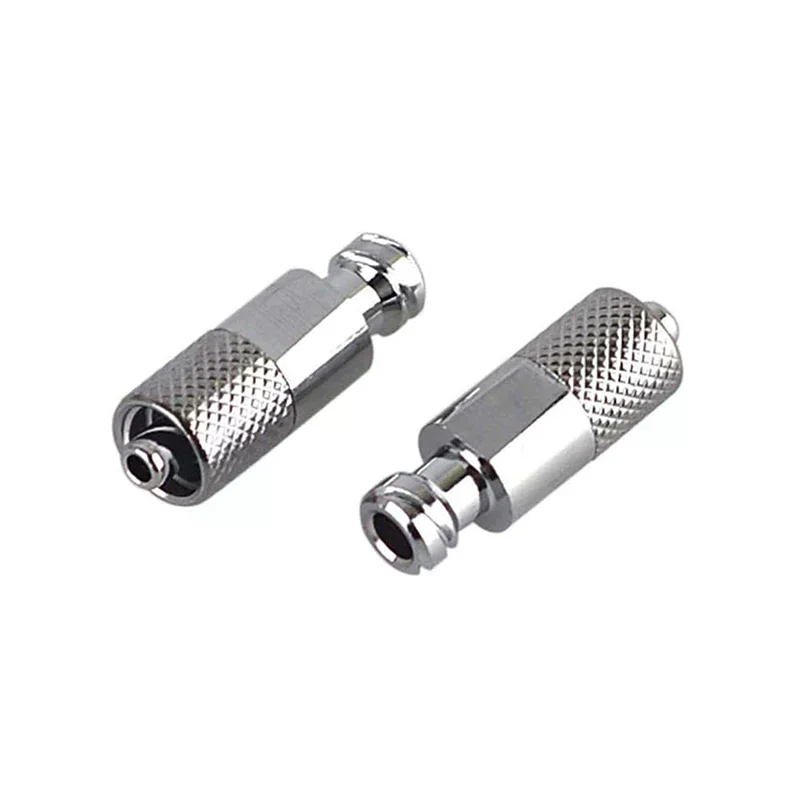 1pc Pneumatic Stainless Steel Luer Lock Extension Adaptor Metal Threaded Syringe Connectors Male To Female Luer Lock Fitting
