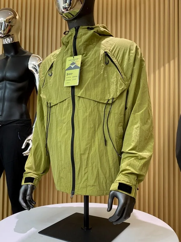 ملابس العمل التكتيكية المصنوعة من النايلون في الهواء الطلق مع غطاء محرك السيارة للأزواج موسم الخريف الوقوف صالح سستة إغلاق يندبروف الشباب Faion #2