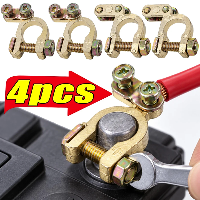 Automotive Aluminum Alloy Battery Post Clamp Car Storage Battery Terminal Connector Secure Wiring  for Battery Electrical System