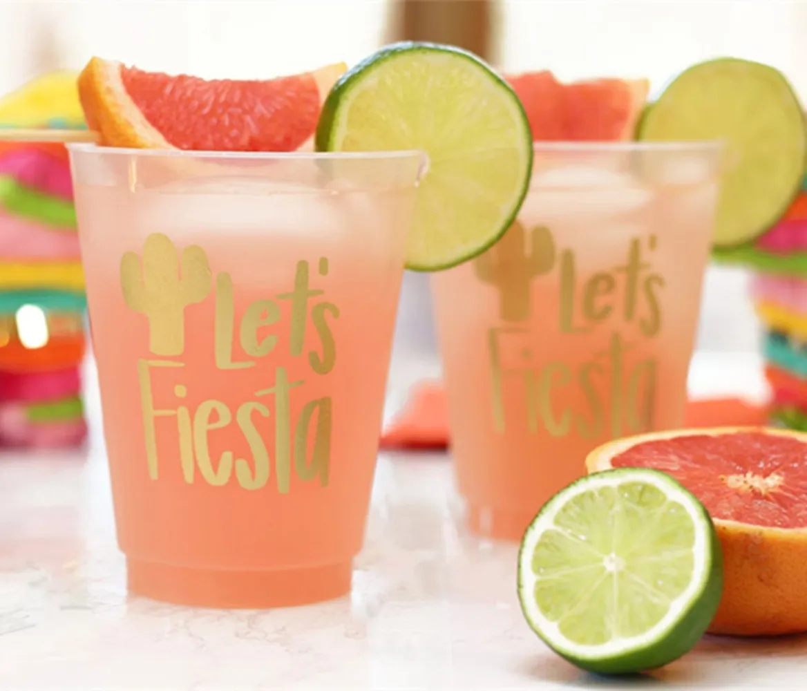 

Fiesta Cups - Mexican Themed Birthday - Mexico Bachelorette Party Cups - Cinco De Mayo Decorations - Fiesta Party Favors