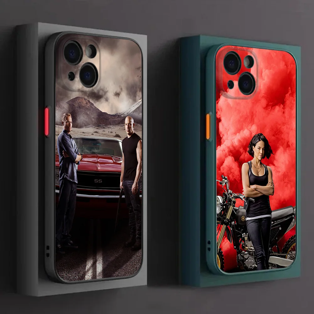 Phone Case For iPhone 16ProMax 15 14 7 8 16 Plus 13 12 Mini 11 XR X XS SE The Fast Furious Translucent Matte Soft Back Cover