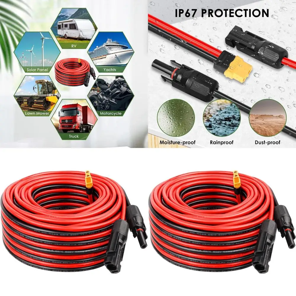 

Кабель-удлинитель 10AWG 50 футов XT60 для портативных электростанций и аккумуляторных блоков генераторов