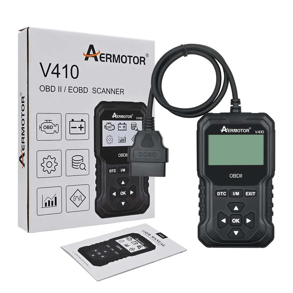 AERMOTOR V410 OBD2 Super Auto Scanner Car Trouble Code Lookup Engine Analyzer Diagnostic Tools for Cars and Vehicles