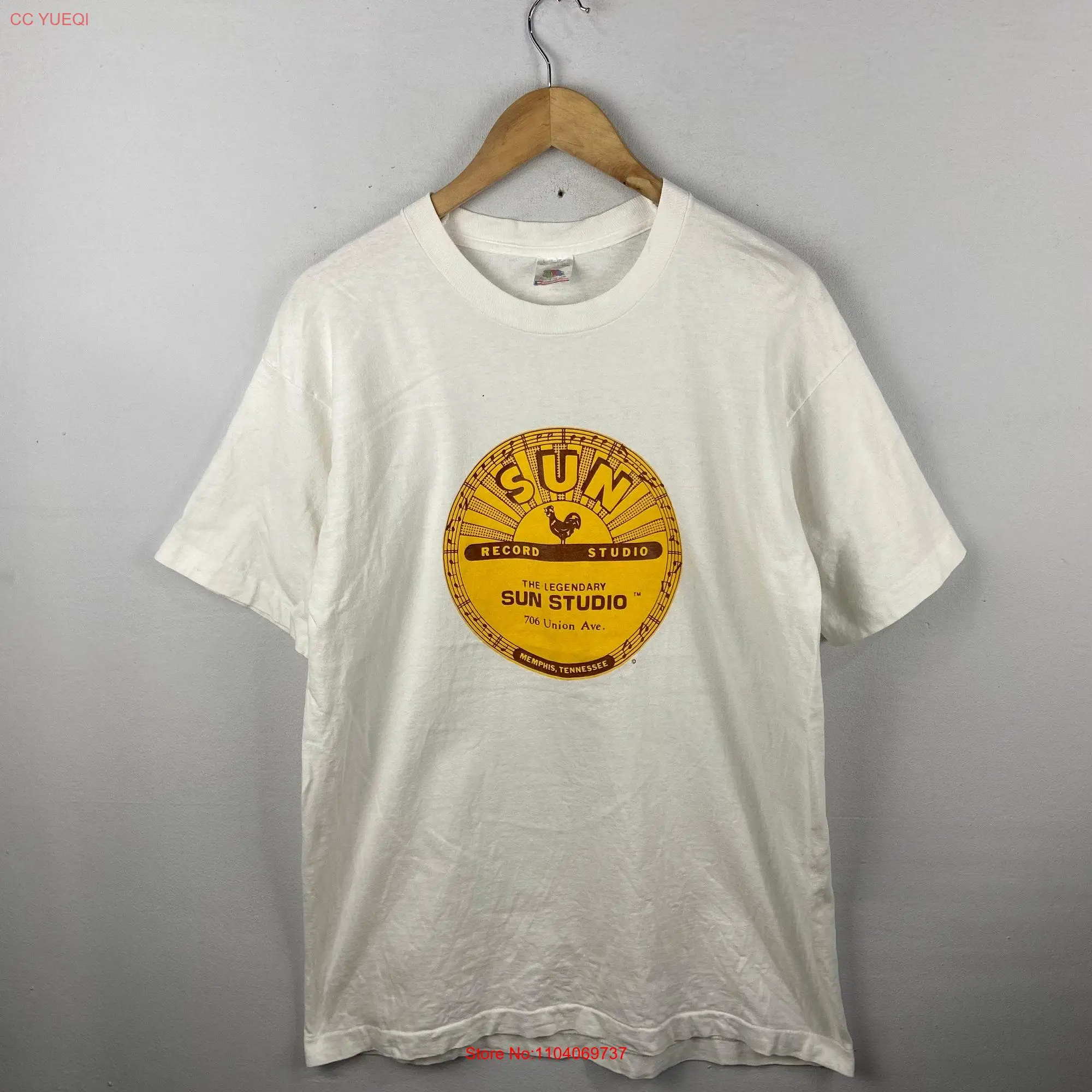 Vintage 90s Sun Records Legendary Record Studio 1990s Jonny Cash Roy Orbison Charlie Rich Music T Shirt White Size M