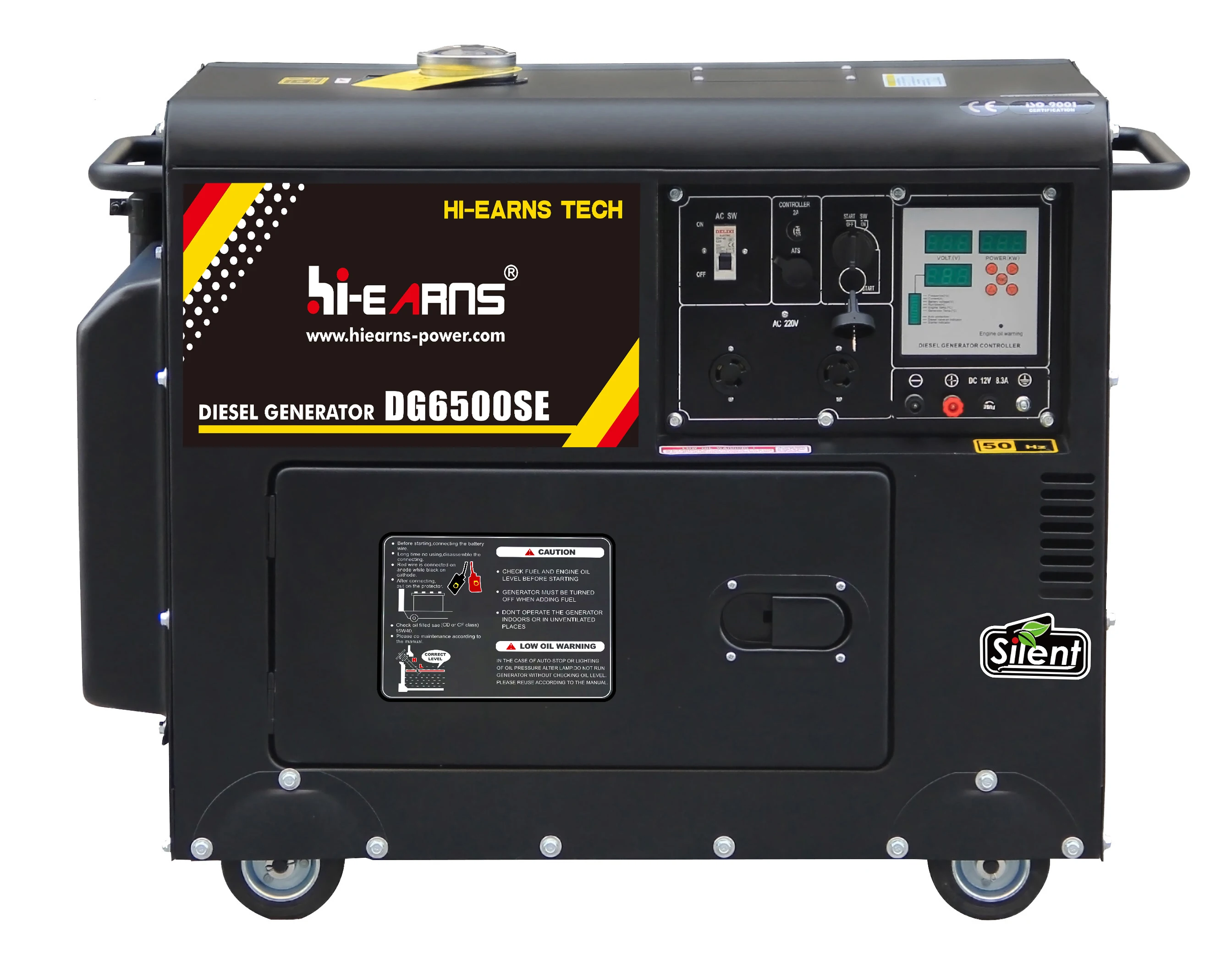 4.6KW 5.8KVA 50Hz Single Phase Silent Diesel Generator with Digital Panel for Home