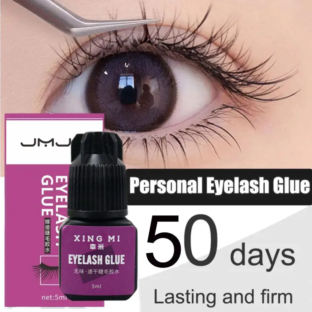 5ml 1 Second Fast Drying Strong False Eye Lash Extension Mink Irritant Glue Adhesive Eyelash Glue Quick Drying Black No Mak Y6d5