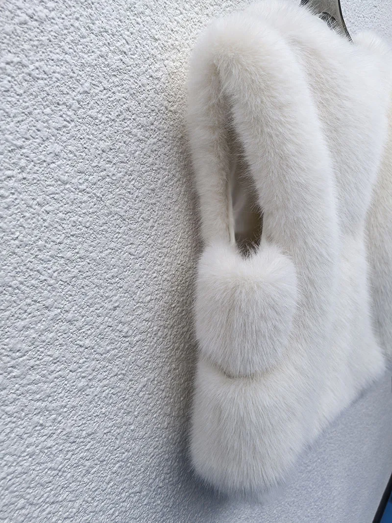 ZADORIN Fashion Irregular Spliced Fluffy Warm Faux Fur Vest Woman Fur Coats Autumn Winter Vestes Femmes New in Coats & Jackets