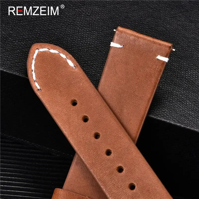 Retro Leather Straps Quick Release Smartwatch Band for Samsung Galaxy Active 2 Watch 42mm 46mm 18 20 22 24mm Smart Watchbands