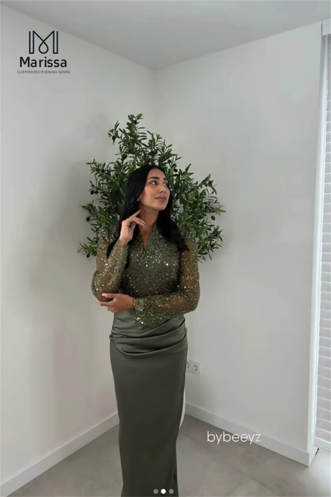 Marissa feito sob encomenda vestidos de noite mulher elegante vestidos de festa 2025 com decote em v longo cauda de peixe lantejoulas vestido de baile feminino 2025 vestidos