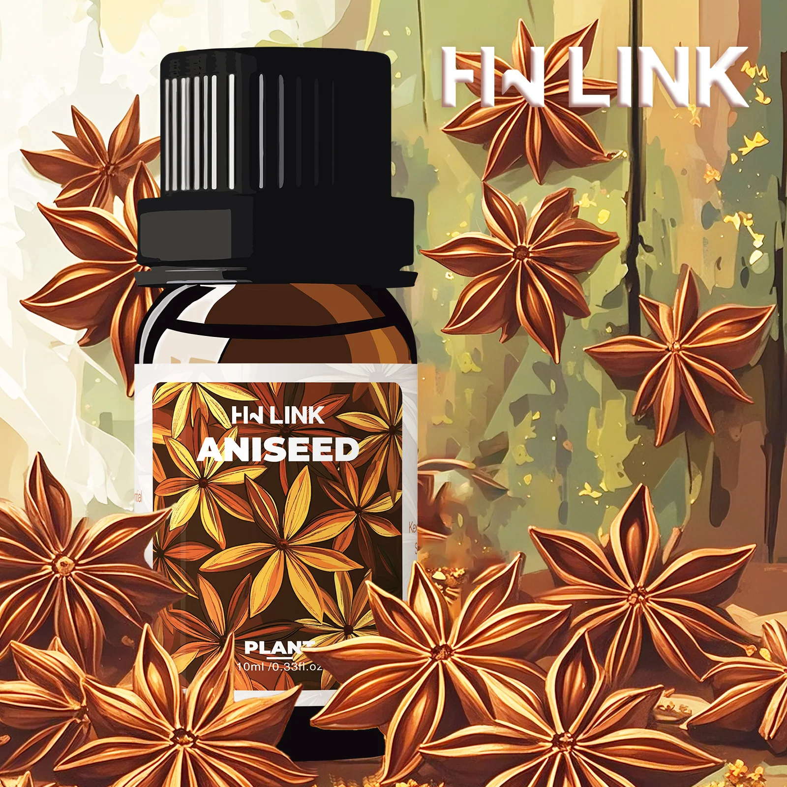 Aceite Esencial Star Anise Cuidado de la Piel 10ml Aroma Natural | para difusor, fabricación de velas, aromaterapia y fabricación de perfumes, regalos