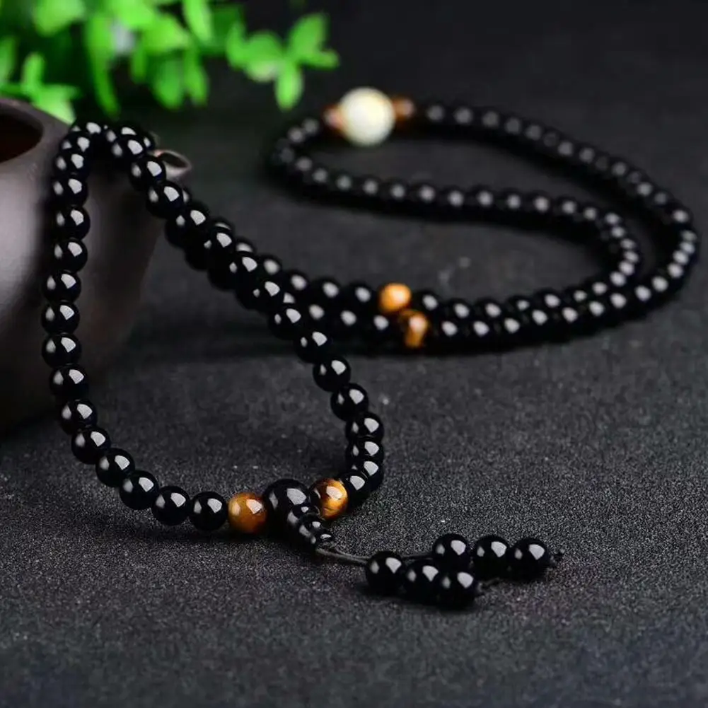 1PC Natural Stone Black Obsidian Magnetic Therapy Bracelet Slimmy Unisex Loss Weight Care Bracelet Health G1M0