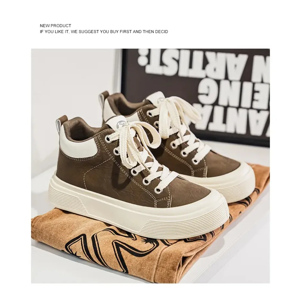 

Retro Outdoor Anti Slip Male Sports Shoes 2025 Fall Men's Casual Sneakers Fashionable Comfortable Breath Rubber Outsole Footwear