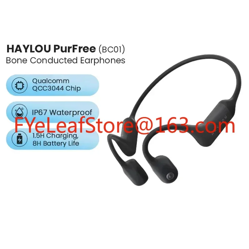 

BC01 Bone Conduction Headset IP67 Waterproof Protect Sports Headphones Magnetic Fast Charging Earphones