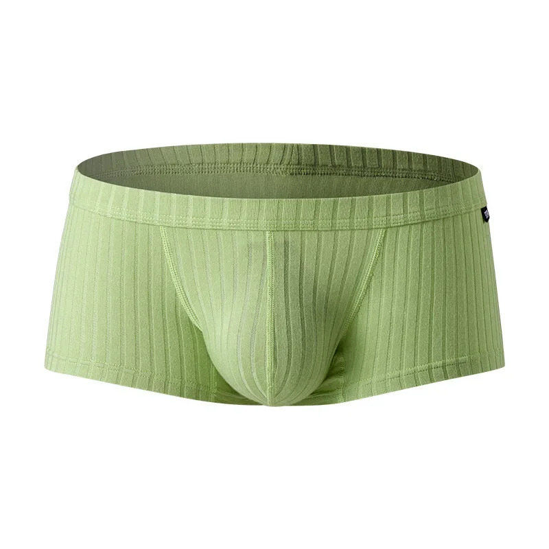 

Men's Low Waist Boxers Single Layer U Convex Pouch Breathable Trunks Sexy Underwear Male Panties