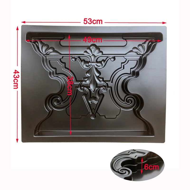 Villa Garden Simulation Stone Chair Bench Leg Mold Plastic Cement Concrete Paving Mould Home Garden Bench Leg Mold