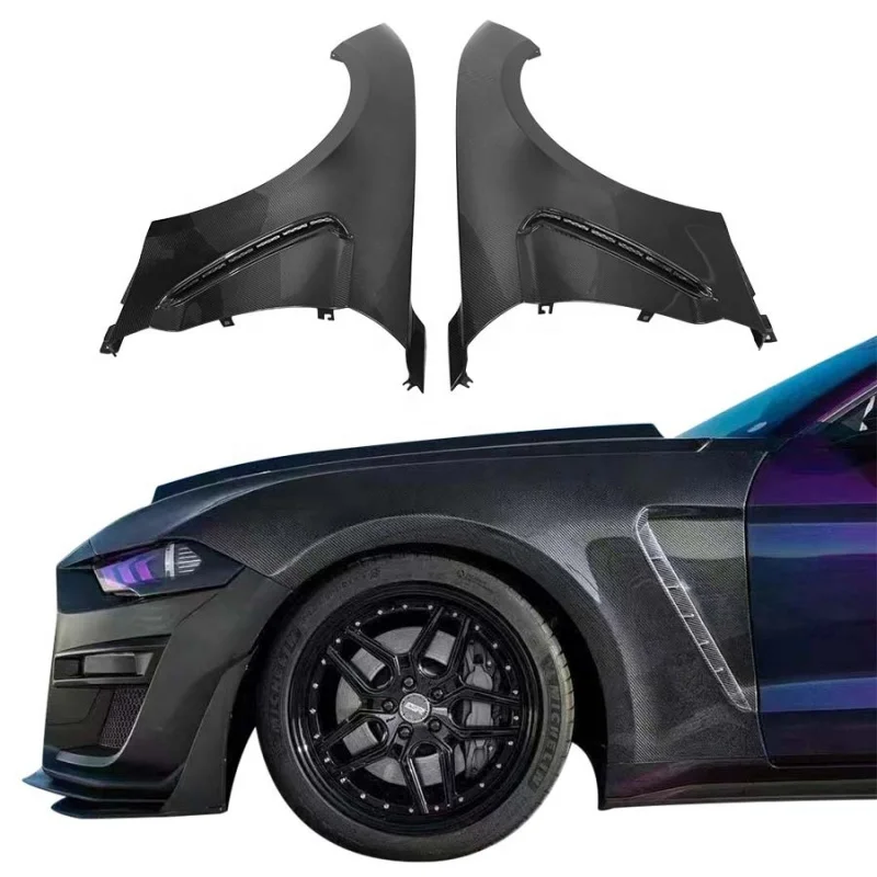 

2018-2023 for for Mustang S550 Body Kits Carbon Fiber Front Fenders GT350 Style Replacement LARIDAS 100% Fit 1 Year Warranty