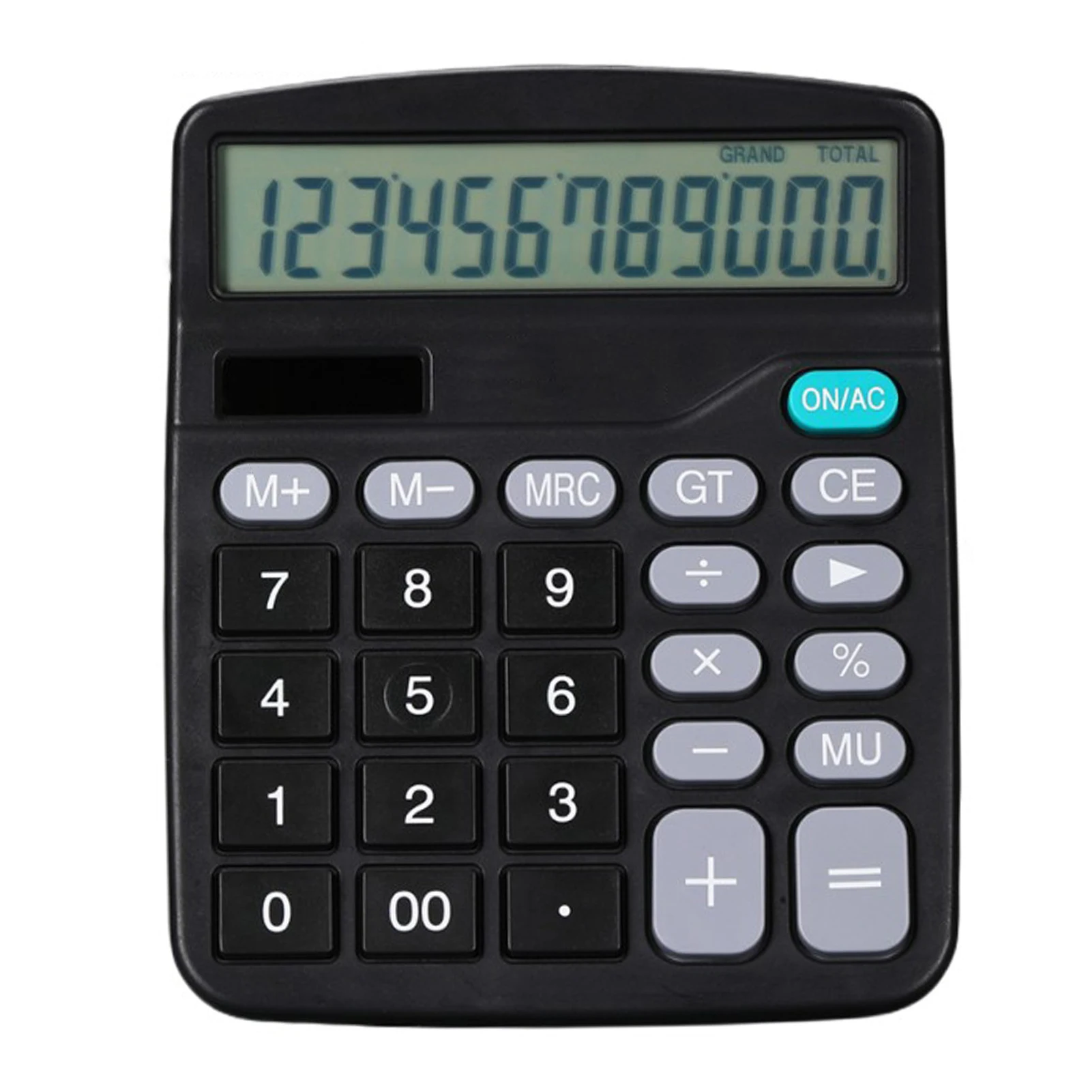 【New】Desktop Calculator 12 Digit Large LCD Display Big Button Calculators Solar Power and Battery Operated Suitable for Office