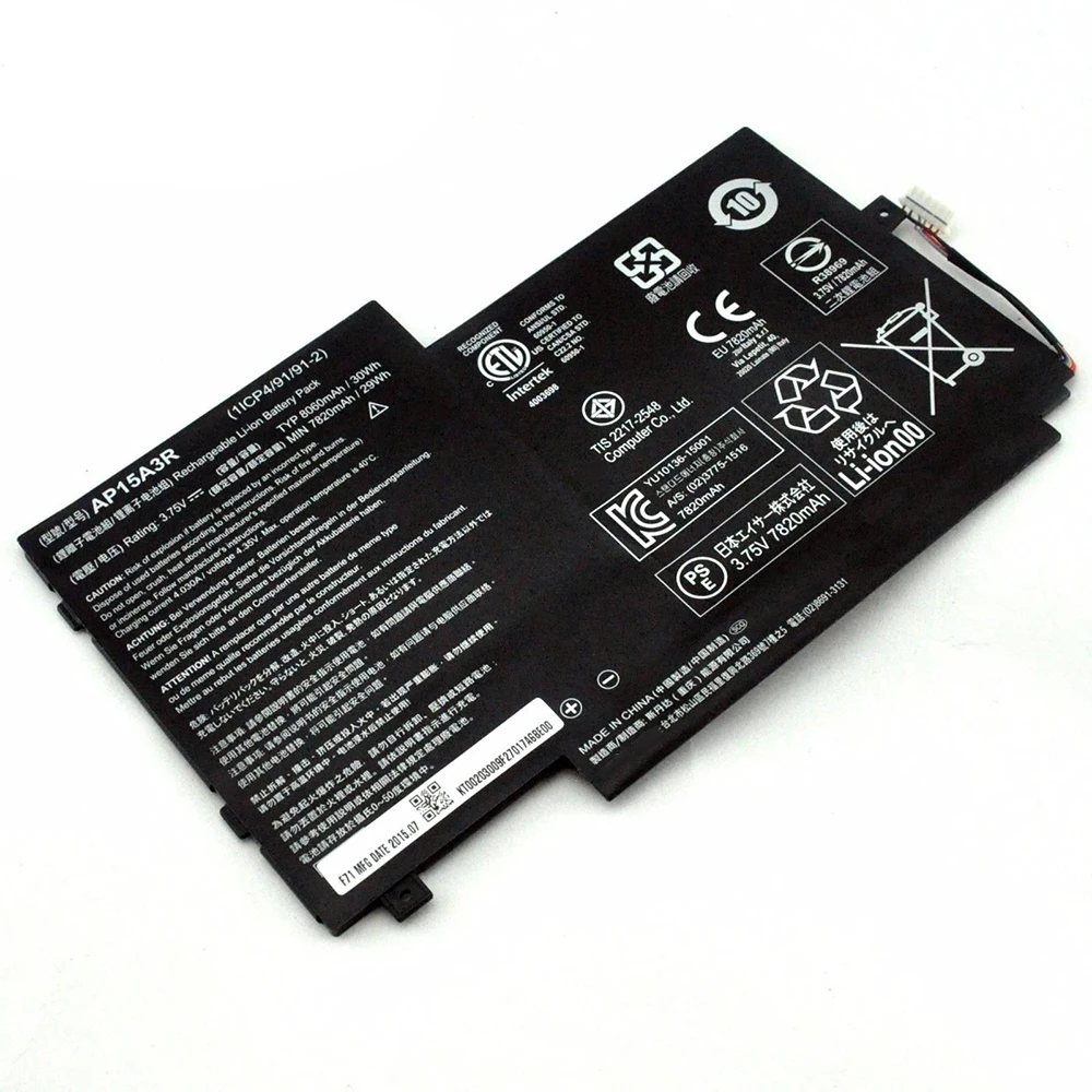 New  Original AP15A3R 3.75V 30Wh Laptop Battery for Acer Aspire Switch 10 E SW3-013 SW3-016 SW5-014P KT.00203.009