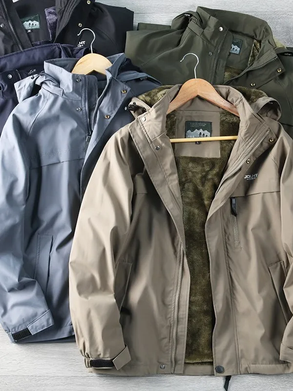 

Техническая футболка-стойка, мужская повседневная куртка для занятий спортом на открытом воздухе, ветрозащитная, водонепроницаемая, осенняя, хлопковое пальто с капюшоном и подставкой