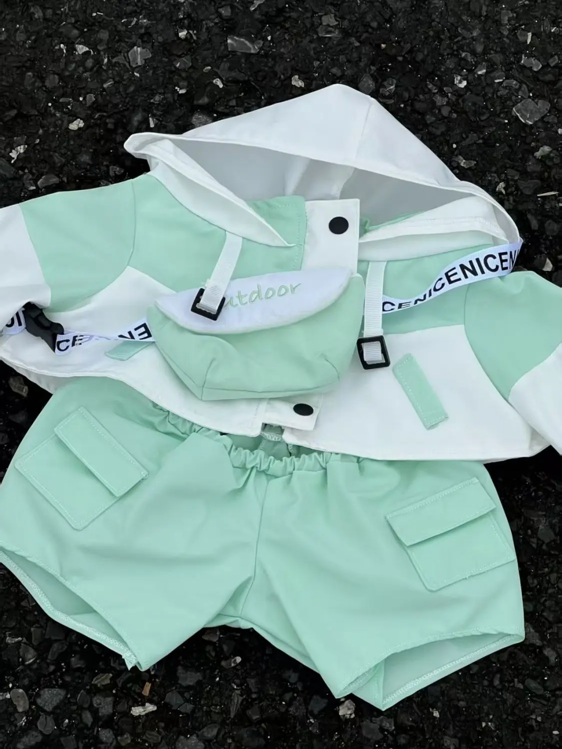 40cm 4色展開 ジャケットシリーズ コットン製 ぬいぐるみ 可愛い人形服 座り人形 ベビー服セット ギフト おもちゃ 子供向け 友達へのプレゼント クールなセット