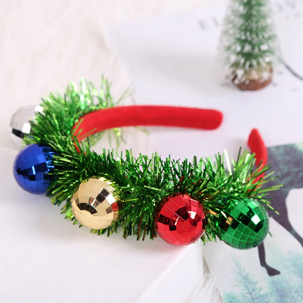 2 Pcs Christmas Party Accessory Holiday Hair Band Head Garland Clothing Seasonal Celebration Headwear