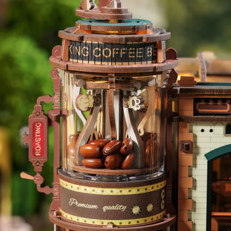 ROKR 3D Wooden Coffee Shop Music Box DIY Kit 3