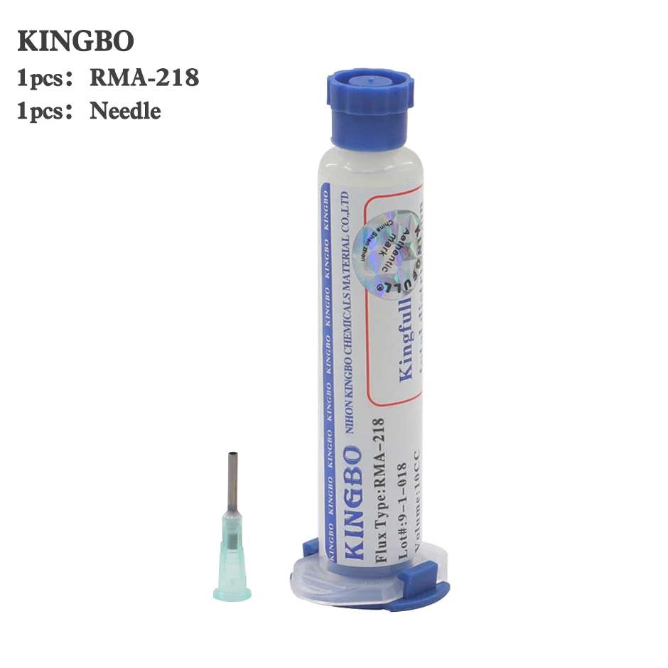 10cc Original KINGBO RMA-218 Hochwertiger Flussmittel, keine Reinigung, kostenlose Nadellieferung