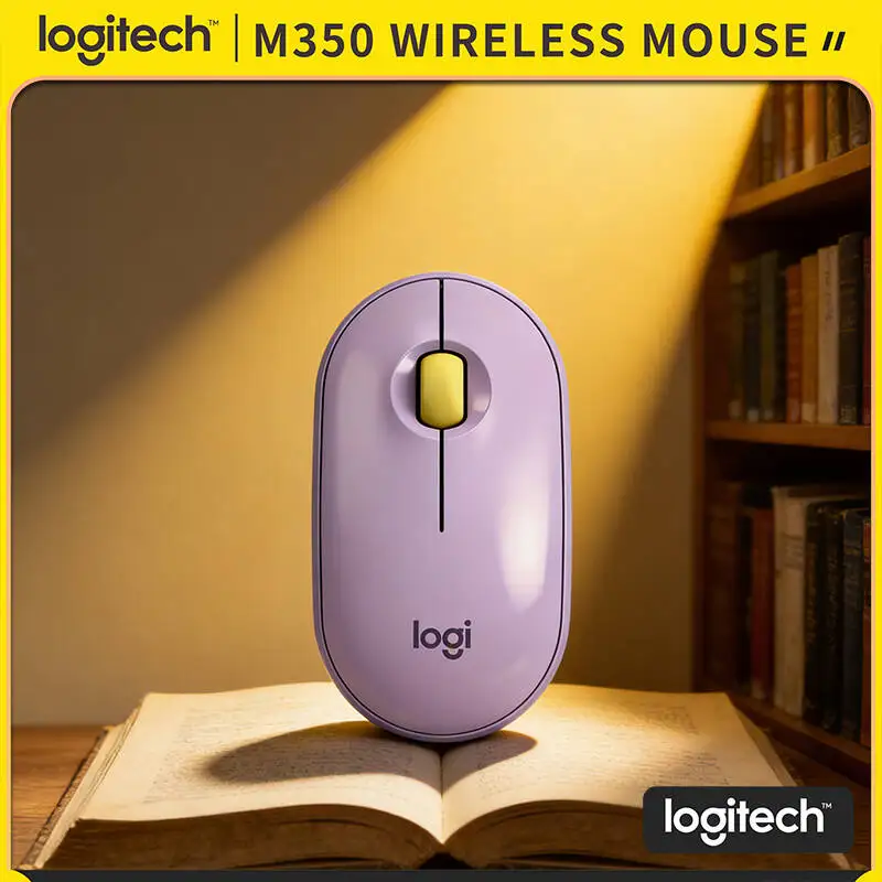 

Беспроводная офисная мышь Logitech M350 — минималистская форма, двойное подключение, тихая работа, аккумулятор 18 месяцев, подходит для Windows macOS