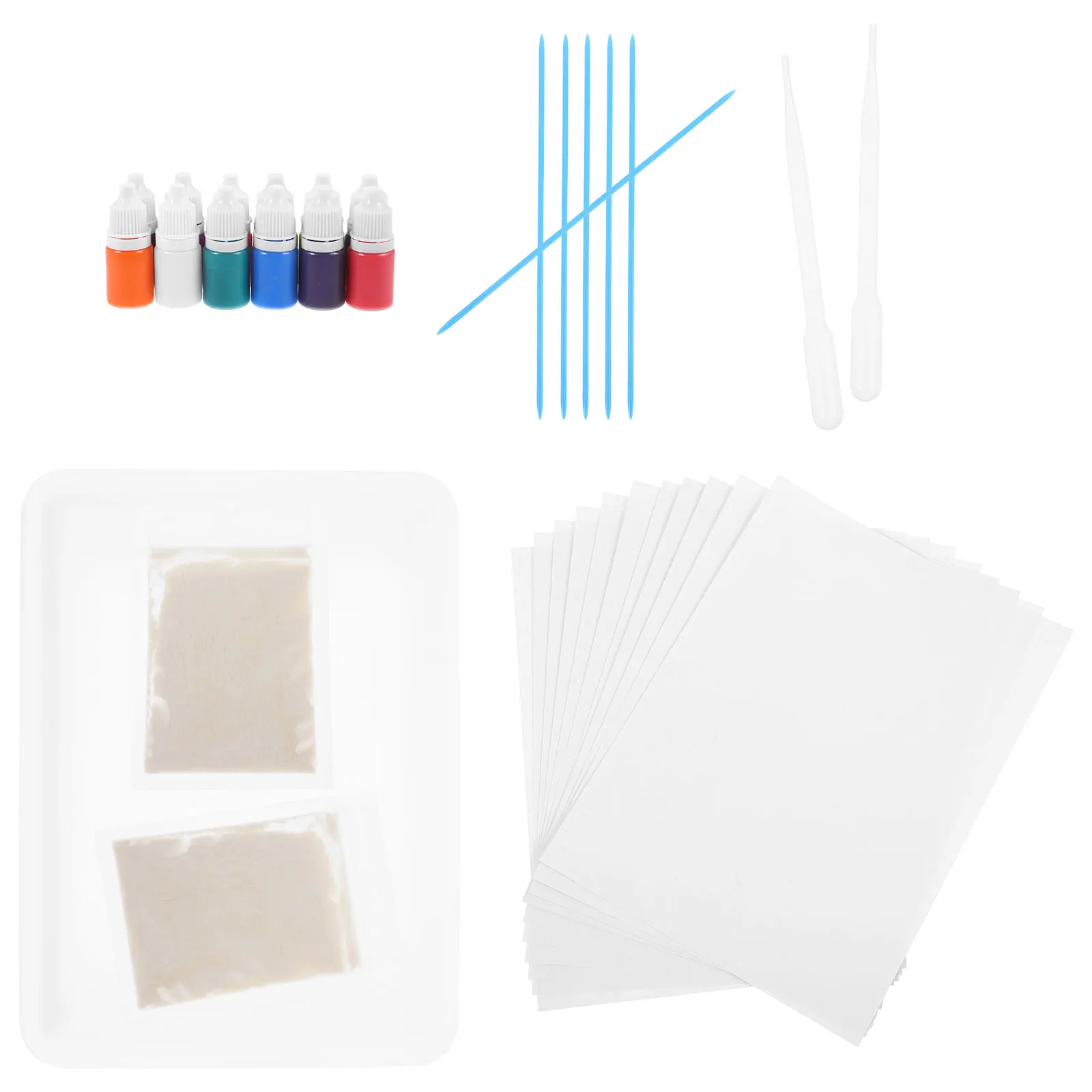 

12 Colors Water Transfer Paint Kit DIY Marbling Diy Painting Kit Supplies Kids Home Kindergarten Gift Tool