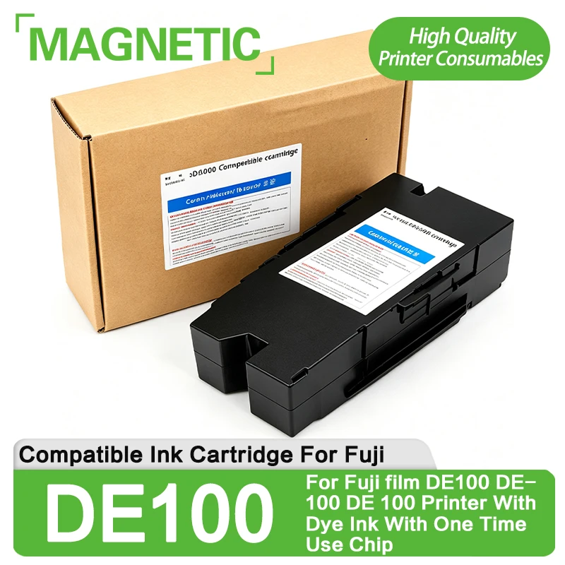 DE100 DE-100 200ML Compatible Ink Cartridge With Dye Ink With One Time Use Chip For Fuji film DE100 Fuji DE-100 DE 100 Printer