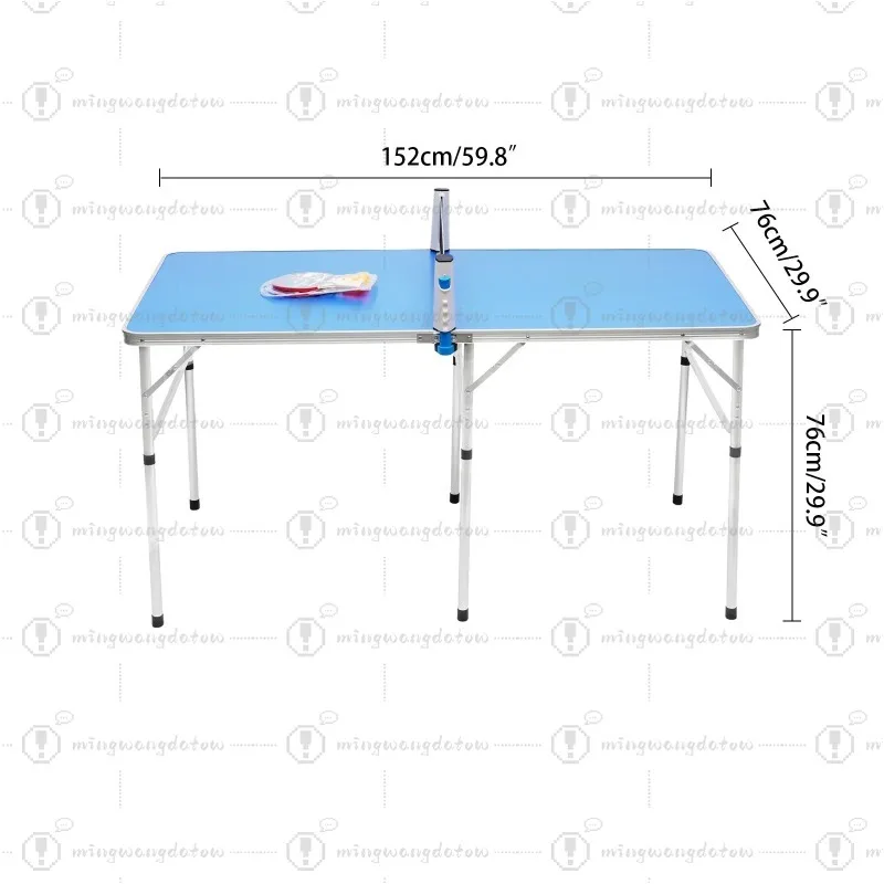Foldable Indoor Table Tennis Table with 2 Paddles, 3 Balls & Net, Ideal for Home & Travel