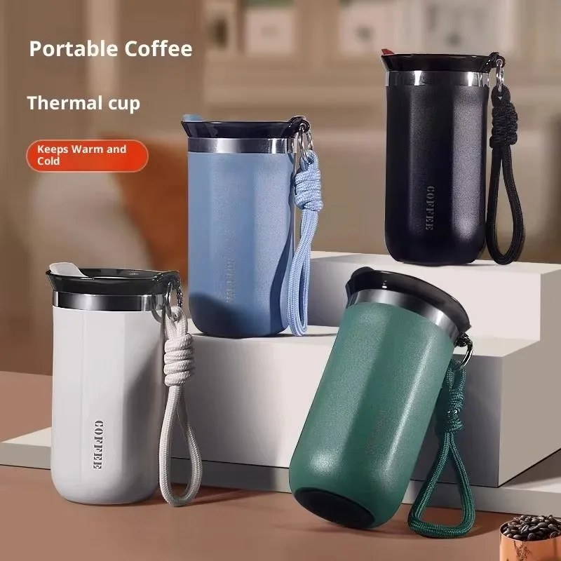 350/500ML Stainless Steel Coffee Mug Insulated Water Cup Portable Double Wall Vacuum Flask Leak-Proof With Lid Travel Cup