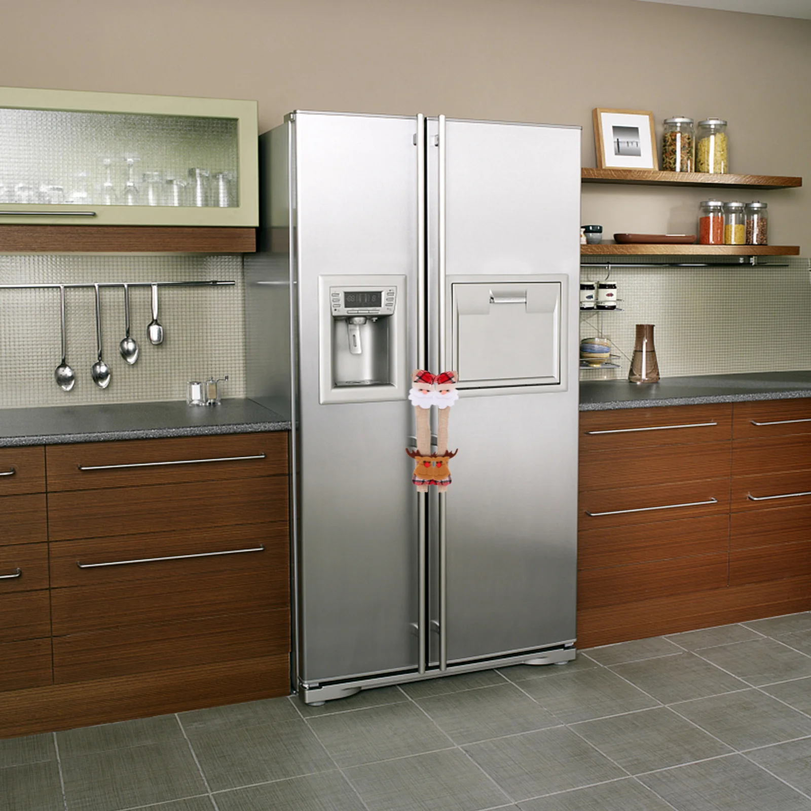 

4Pcs Decorative Handle Cover Christmas Kitchen Decor for Refrigerator Fridge Oven Microwave Freezer Knob Protectors Xmas Handle