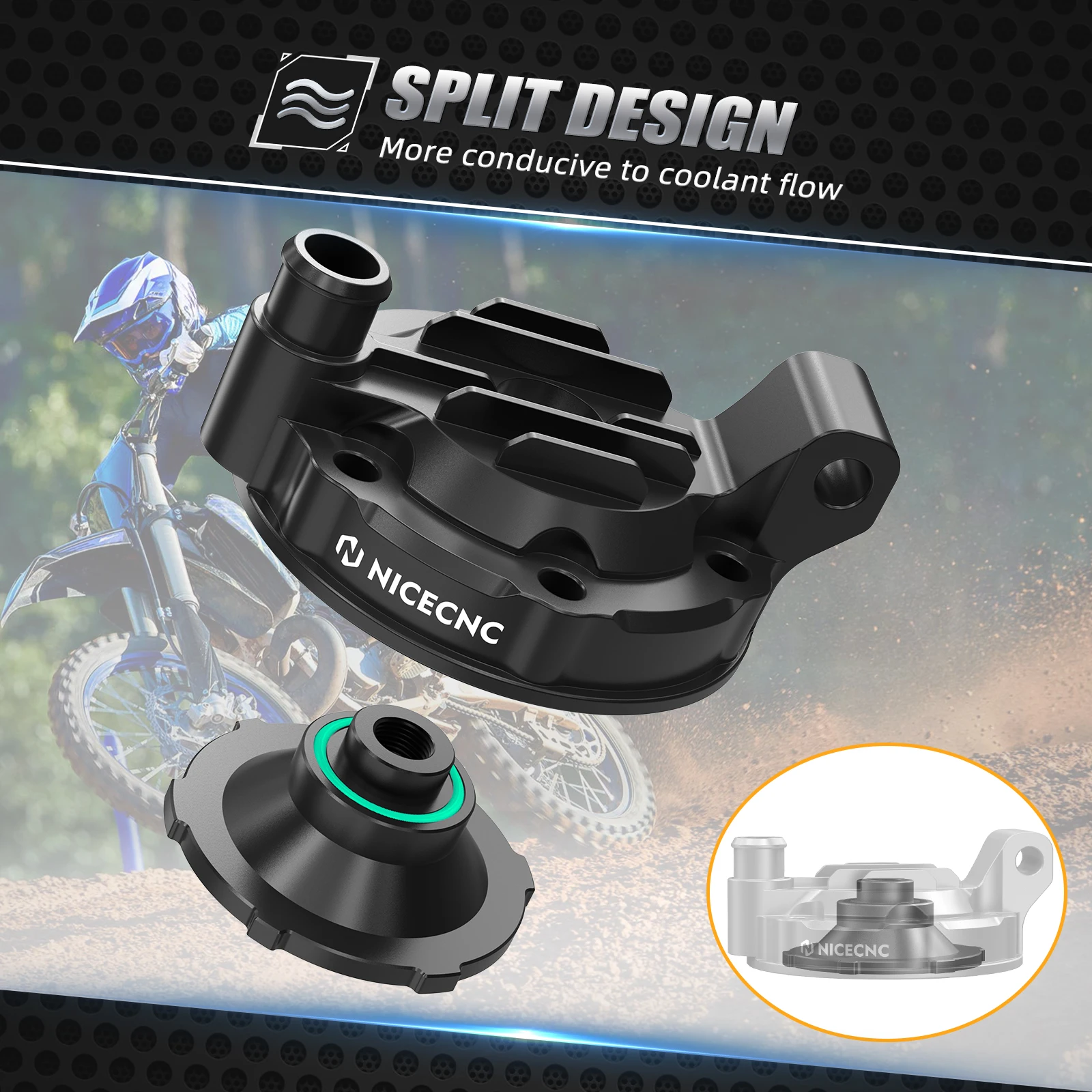 NiceCNC 오토바이, Yamaha YZ 250 YZ250 2002-2024 2023 2022 2021 2020 2019 2018 2017 2016 2015 실린더 헤드 커버 탑 캡