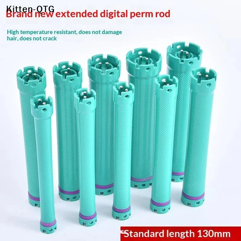 1Pc 24V 130mm Extended Digital Perm Rods Waterproof Anti Shock Anti Fall Fast Heating Multiple Sizes For Salon Home Hair Styling