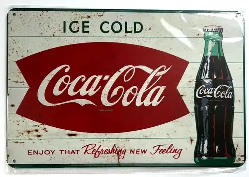 Ice Cold Vintage Neuheit Metallschild; Wandkunst