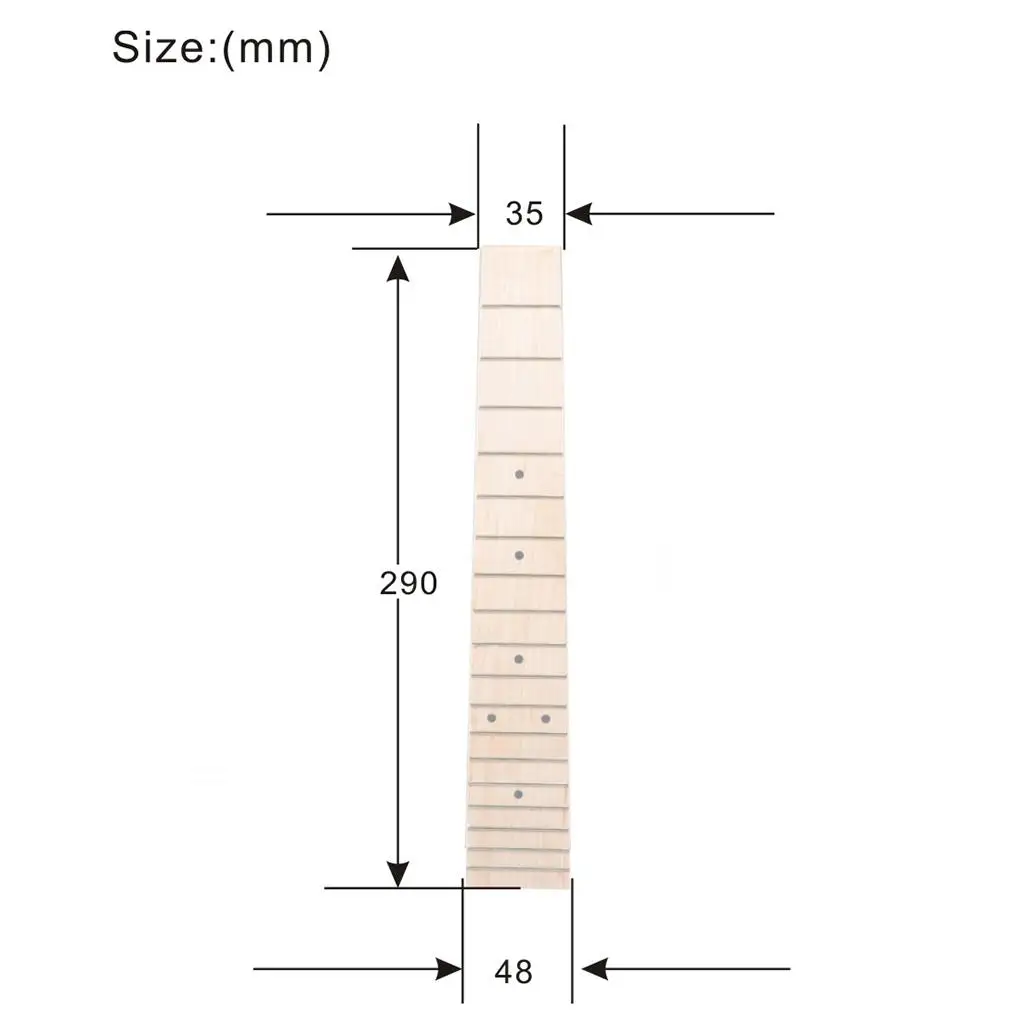 Peças de guitarra elétrica com escala de ukulele para guitarra de 4 cordas