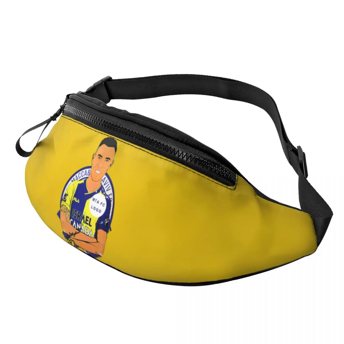 Crossbody Fanny Pack para Esportes e Festival, Carteiras Casual, Pacote de Cintura, Bolsa para Telefone, Esportes, Treino, Viagem, Corrida, Maccabi, USB