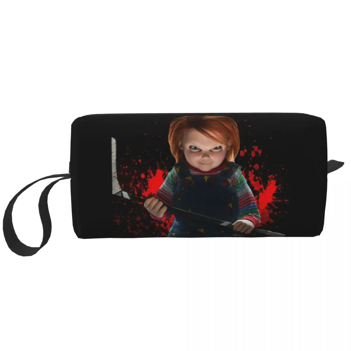 Chucky Friend Til The End Cosmetic Bag Women Cute Large Capacity Horror Halloween Makeup Case Beauty Storage Toiletry Bags