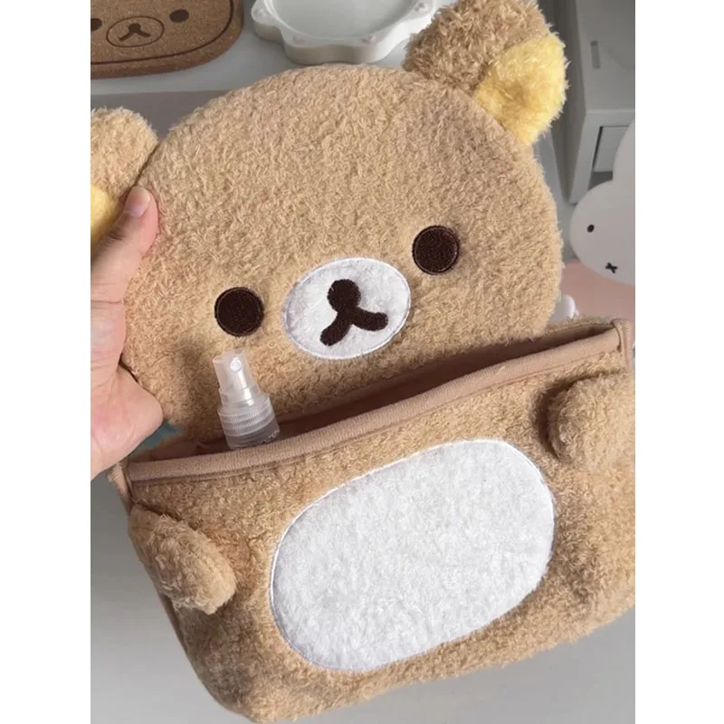 

Rilakkuma San-X Cute Cartoon Bear Plush Wall Storage Hanging Bag for Dormitory Sundry Storage Can Be Mounted behind the Door