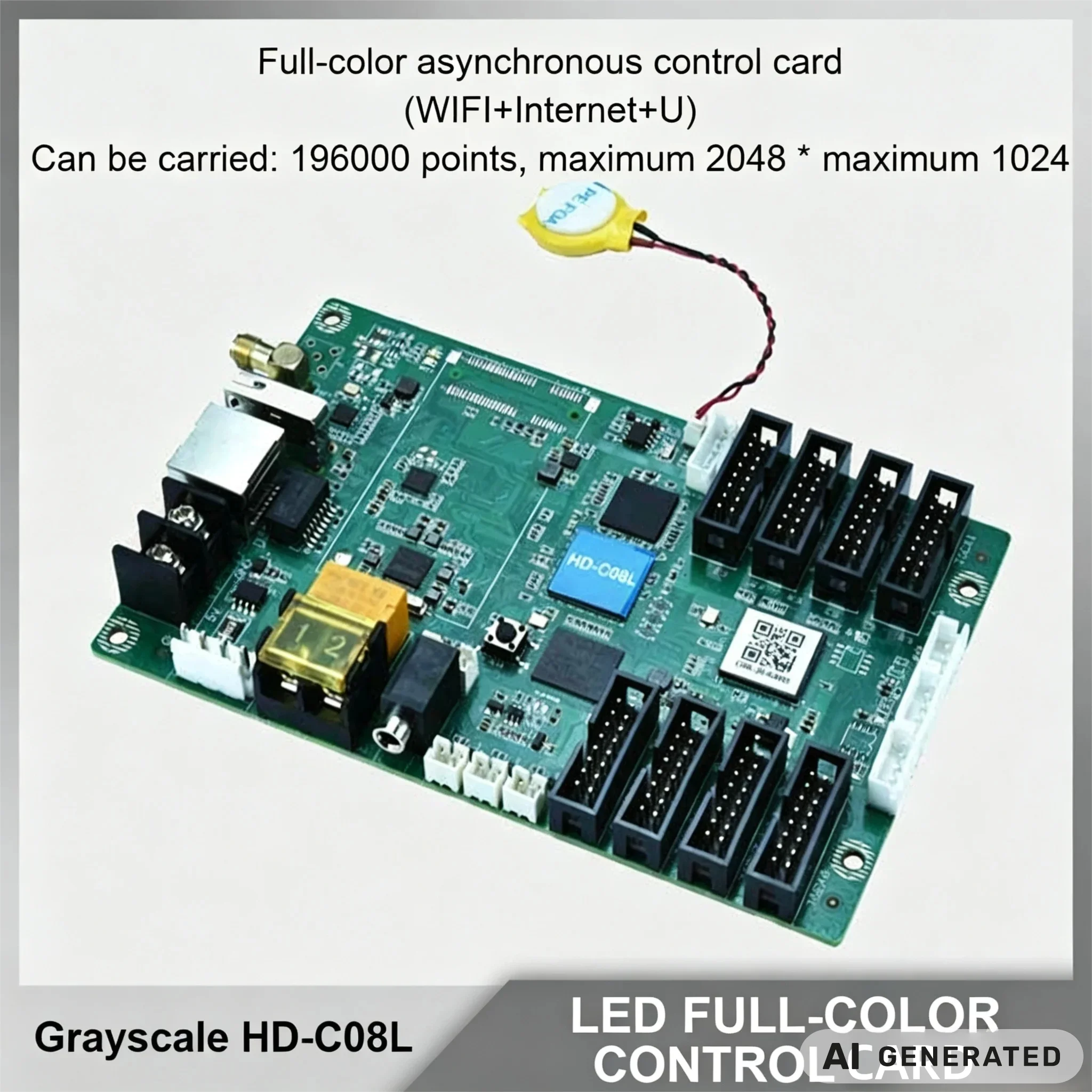 HD-C08L LED Display Control Card Wireless WiFi Remote Control for Full Color LED Video Wall Power Management