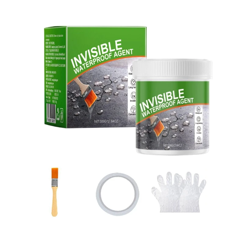 Agente recubrimiento invisible Recubrimiento resistente a fugas impermeable con cepillo para techo