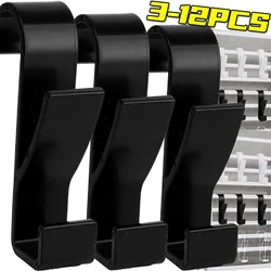 3/12PCS Bathroom Hanger Clips Heated Towel Radiator Rail Hook Holder Multifunction Drying Rack Hook Towel Clothes Storage Hanger