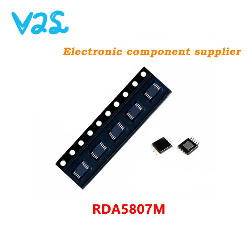 

(10pcs) 100% New RDA5807M MSOP10 5807M MSOP RDA5807 MSOP-10 wireless stereo radio IC