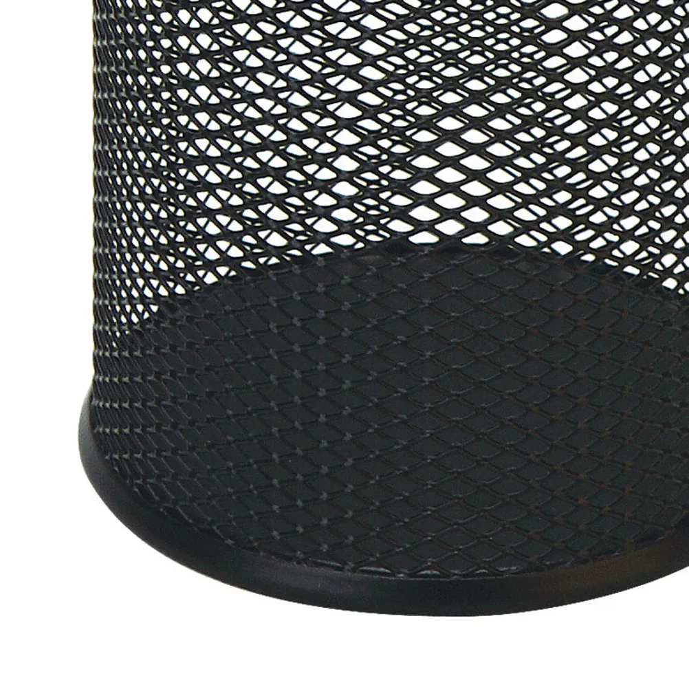 2Pcs Generic Round Shaped Iron Art Pen Cylinder Holder Mesh Metal Pencil Container Set for Office Desk Tidy Stationery Storage