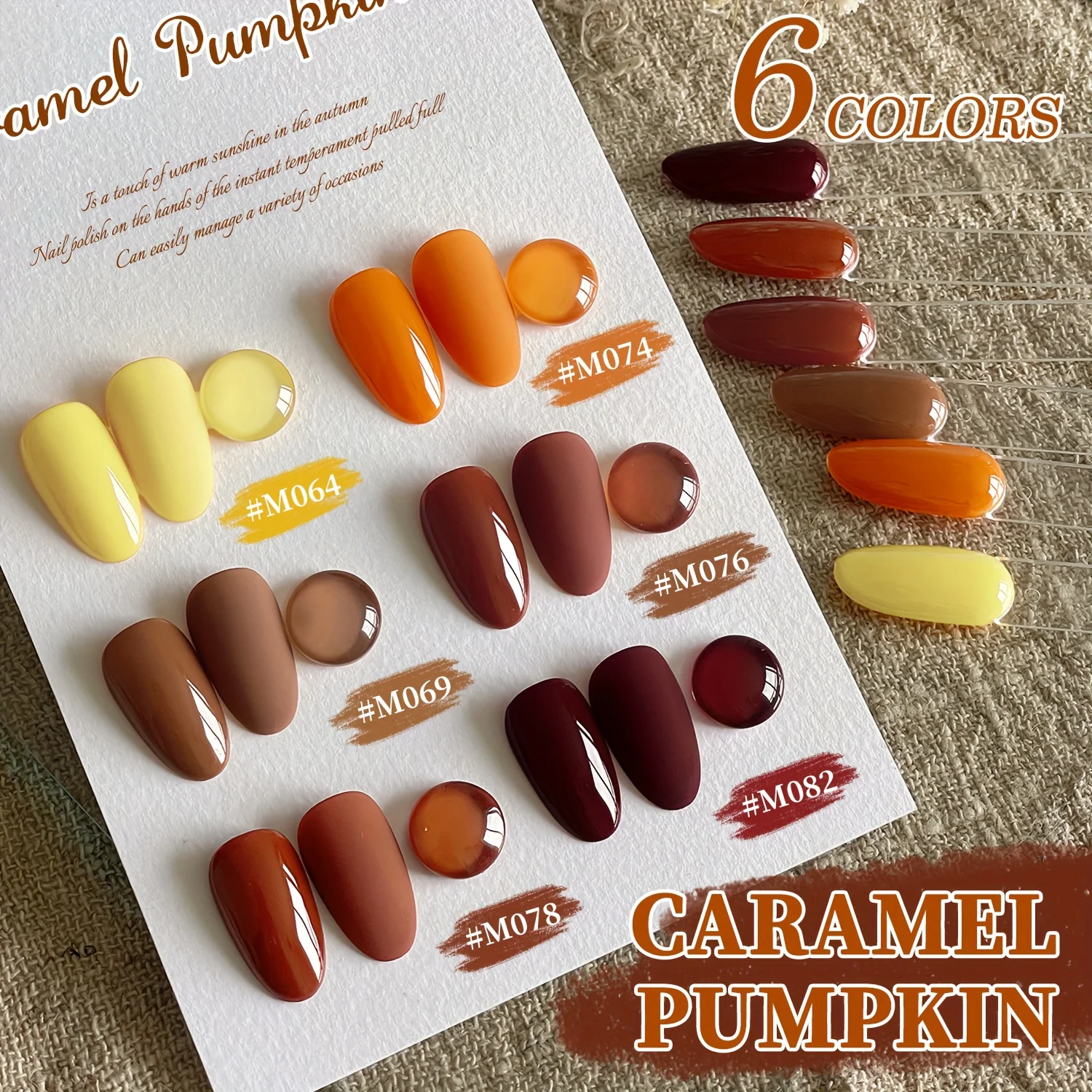 Juego de esmaltes de uñas en gel, 6 uds., LED Soak Off, larga duración, secado rápido, Kit de diseño artístico de uñas, colores perfectos para mujeres de moda