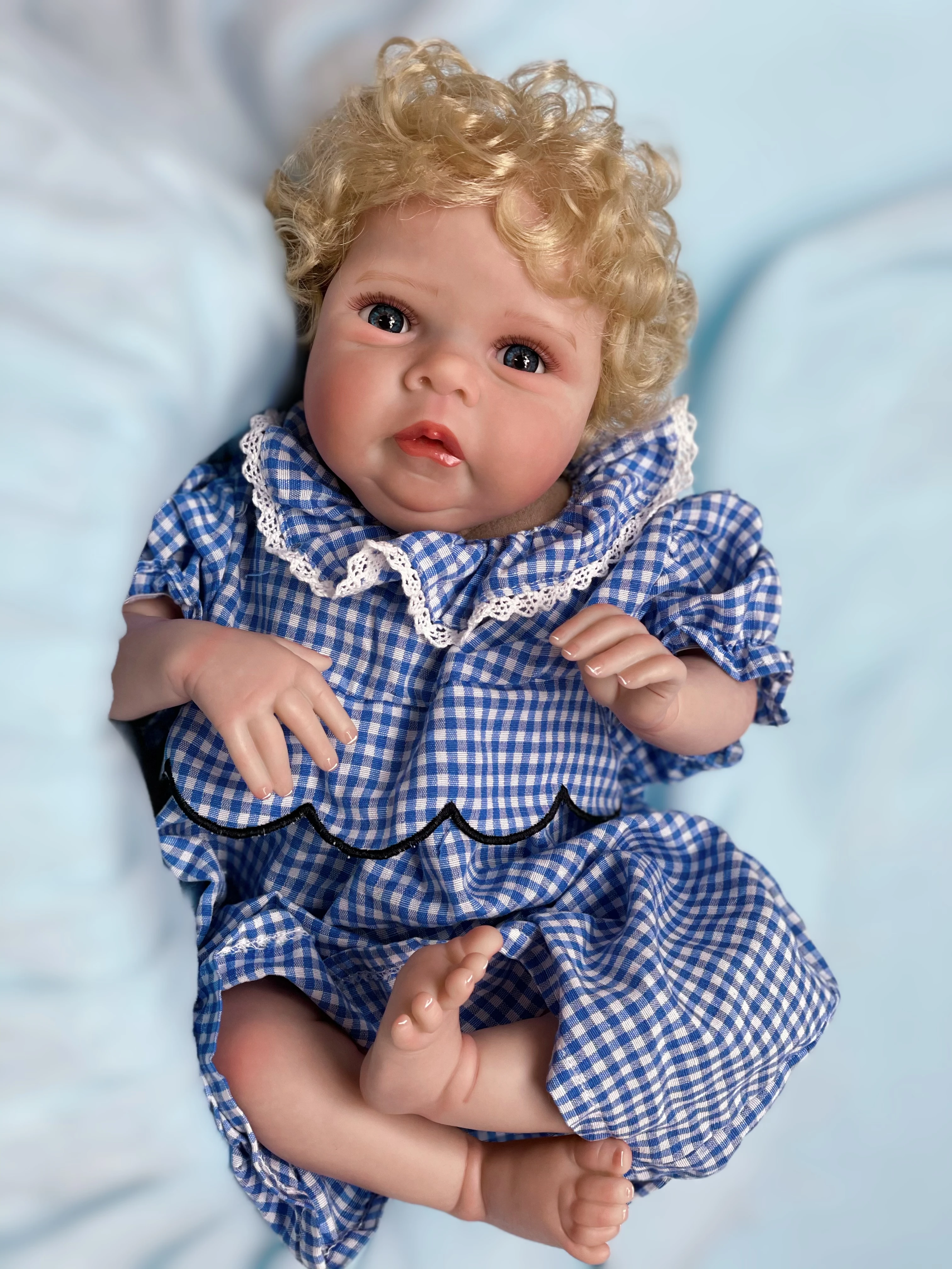 사랑스러운 Miley Bebe Reborn 인형 아티스트 페인트, 살아있는 신생아 아기 인형 장난감, 어린이 선물용, 18 인치